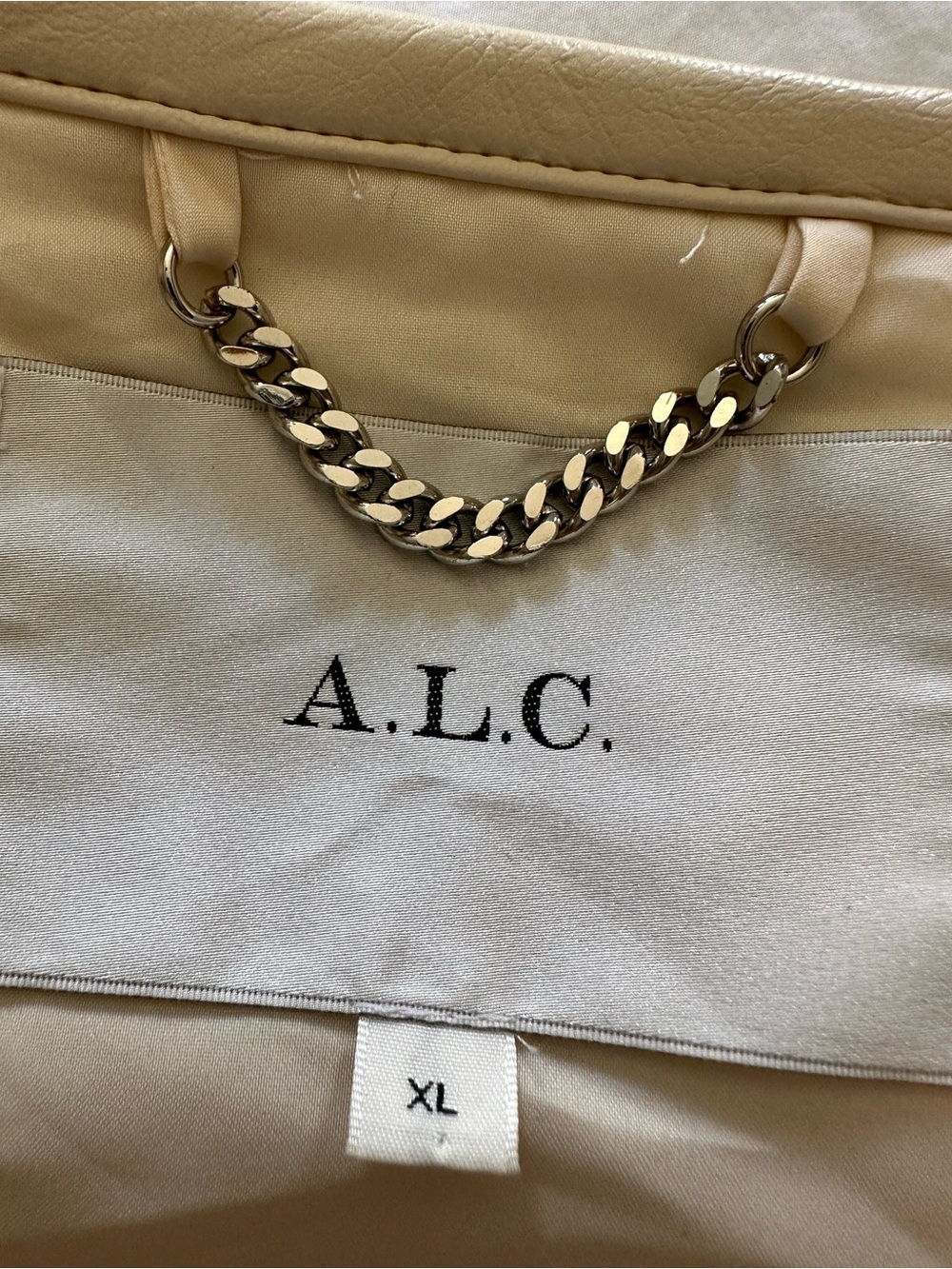 A.L.C. Quilted Cream Bomber Jacket, size XL - Picture 6 of 17